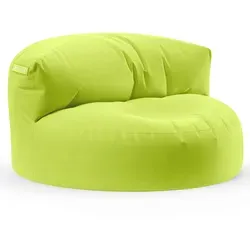 Green Bean Indoor, Hellgrün, Textil, Füllung: EPS Mikroperlen,Styroporkugeln,Styroporkugeln, Rund, 90x50x50 cm, Hergestellt in Deutschland, Gartenmöbel, Gartenstühle, Outdoor-Sitzsäcke