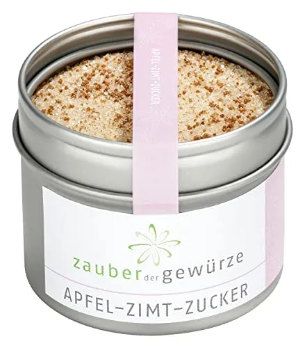 Zauber der Gewürze Apfel-Zimt-Zucker - Apfel-Zimt-Gewürz für Apfelkuchen, Porridge, Oatmeal und Apfelpunsch, 100 g