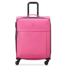DELSEY Paris x United Colors of Benetton Handgepäck 54 cm – Rosa - Koffer mit 33 l Volumen, optimaler Organisation durch anpassbare Gurte und Trenner, sowie leisen, multidirektionalen Rädern für müheloses Reisen.