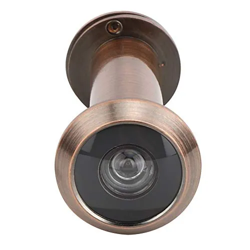 Türspion, Diebstahlschutz 220 Grad Sichtwinkel Sicherheitstürspion mit rückseitiger Abdeckung Heavy Duty Privacy Cover für 55-90mm Türstärke zu Hause(Rot-Bronze-Farbe)