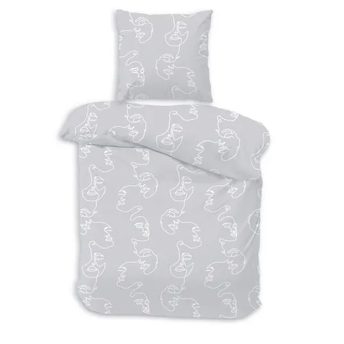 Träumschön Bettwäsche Renforce 135x200 cm oder 155x220 cm in grau von Träumschön