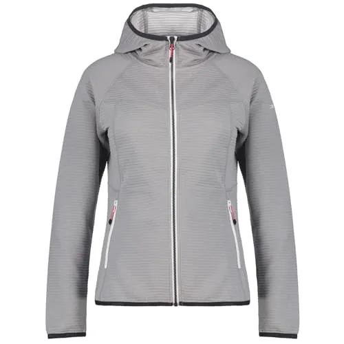 ICEPEAK Berryville HELL GRAU - L - Funktionsjacke für kühle Sommertage, ideal als Midlayer oder solo. Mit elastischen Einfassungen für perfekten Sitz und verschließbaren Reißverschlusstaschen für sicheren Stauraum.