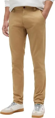 Tommy Jeans Herren Chino Hose TJM Scanton Chino Pant Slim Fit, Grün (Classic Khaki) - Herren-Jeanshosen mit zeitlosem Slim Fit Design, aus 50% Bio-Baumwolle für hohen Tragekomfort und vielseitige Kombinationsmöglichkeiten. Ideal für Büro und Alltag.