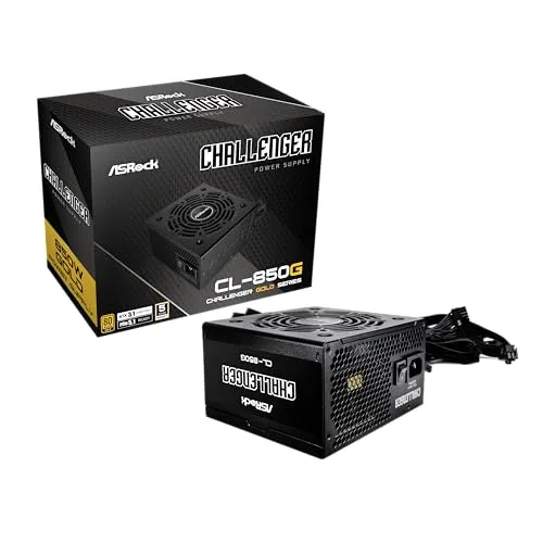 ASRock CL-850G Netzteil - 850 Watt ATX 3.1 - Netzteile, 80 Plus Gold zertifiziert für hohe Effizienz und Leistung, ideal für Gaming-PCs und leistungsstarke Systeme.
