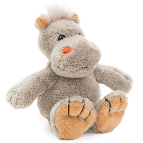 Plüsch Nilpferd „Lola“ – Schaffer 5750 - Kuscheltier Nilpferd weich & flauschig - Stofftier für Babys & Kinder ab 0 Jahren – waschbar - Größe XS - 16 cm - grau