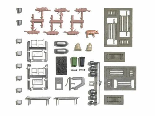 Busch 1171 Ausgestaltungs-Set Schlachterei zum Schlachthof H0 Bausatz Neu