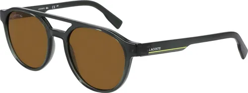 LACOSTE L6008S 035 TRANSPARENT GREY Sonnenbrille - Sportbrille in transparentem Grau, Größe 53/19/145, aus umweltfreundlichem Bio Injected Material für höchsten Tragekomfort.