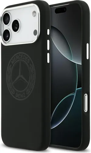 Hülle Mercedes Silicone Vintage Logo      MagSafe do iPhone 17 Pro Max schwarz