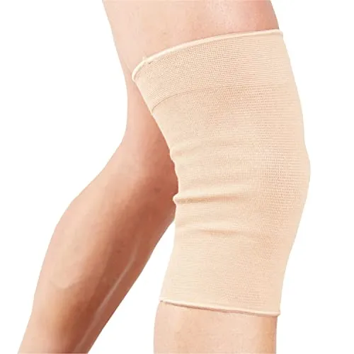 Actesso Kniebandage Knieverband - Elastische Kompression Kniebandagen zur Schmerzlinderung während Sport und Nach Verletzungen - Fur Manner und Damen (Beige, M (1er Pack))