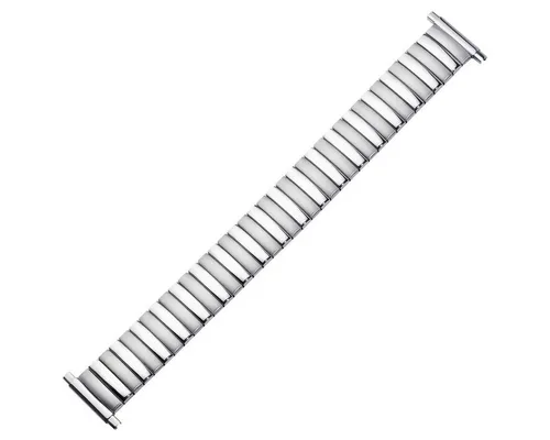 MARBURGER Uhrenarmband 16, 17, 18, 19, 20, 21, 22mm Edelstahl Silber Zugband