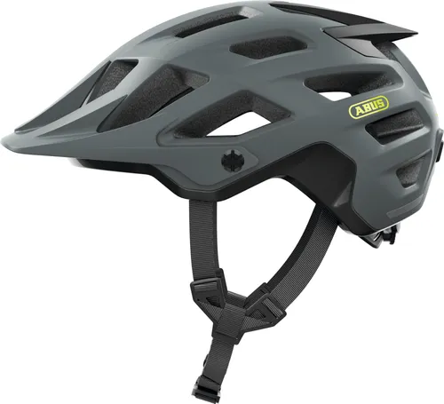 ABUS MTB-Helm Moventor 2.0 - Komfortabler All-Mountain-Helm für Damen und Herren - Grau Matt, S - Fahrradhelme mit MULTI-SHELL IN-MOLD für optimale Sicherheit und ZOOM ACE MTB Verstellsystem für individuellen Sitz – ideal für jedes Gelände.