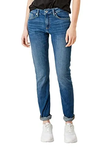 s.Oliver Damen Slim Jeans 45.899.71.3241, 56Z4 blau, 34.30 - Jeans aus nachhaltiger Baumwolle, ökologisch und sozial verantwortlich – ideal für modebewusste Damen, die Wert auf Umweltfreundlichkeit legen.