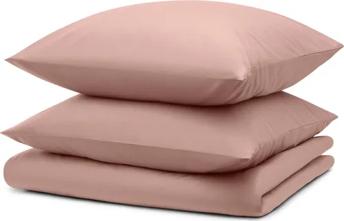 Blumtal Bettwäsche Set 240x220cm + 2 Kopfkissenbezüge 40x80cm - Rosa - Hochwertige Mikrofaser-Bettwäsche für das ganze Jahr. Maschinenwaschbar und pflegeleicht, bietet sie ein angenehmes Schlafklima mit leuchtenden Farben für eine einladende Atmosphäre.