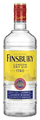 Finsbury London Dry Gin 37,5% Vol. - 0,7 Liter - Premium Gin mit 37,5% Vol., ideal für Cocktails und purer Genuss, perfekt für Gin-Liebhaber