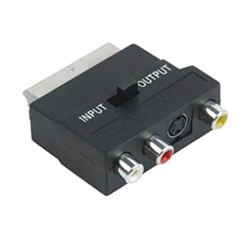 SCHWAIGER SCA7320 531 SCART 3 x RCA + S-VHS Schwarz