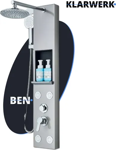BEN Duschpaneel Regendusche aus Edelstahl