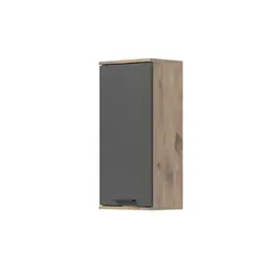 Oberschrank Massower See, grau, 37x77 cm - Stylischer Bad-Hängeschrank in grau, gefertigt aus hochwertigen Materialien. Ideal für platzsparende Aufbewahrung im Badezimmer. Jetzt anmelden und 10€ Willkommens-Gutschein sichern!