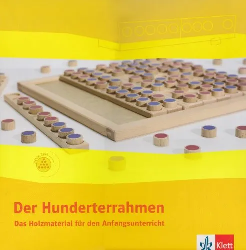 Hunderterrahmen 1-2: 10 Zehnerstäbe und 100 Wendeplättchen - Unterrichtsvorbereitung mit Holzmaterial für den Anfangsunterricht, fördert spielerisches Lernen und Zahlenverständnis in Klasse 1/2.