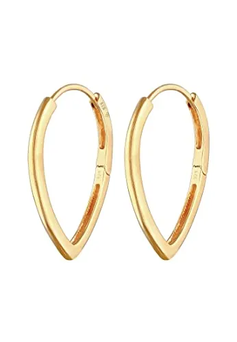 Elli Paar Creolen Scharnier Creolen Tropfen Design 925 Silber - Elegante Creolen aus 925 Silber im trendigen Tropfen Design, ideal für jeden Anlass und verleihen deinem Look mühelos Raffinesse.