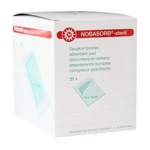 NOBASORB©-steril Saugkompresse, Größen:10cmx15cm - 25 Stück