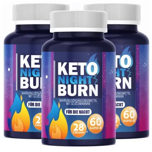 NEU: Enolenia® KETO NIGHT BURN 3er Variante - Stoffwechsel extrem - schnell & endlich, Kapseln mit hochwertige natürliche Inhaltsstoffe für Frauen + Männer
