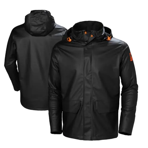 Helly-Hansen Arbeitsjacke Gale 70282 - Wasserdichte Regenjacke in Schwarz, Größe 3XL - Arbeits- & Schutzkleidung: Strapazierfähige Regenjacke mit einer Wassersäule von 20000mm, ideal für alle Wetterbedingungen.