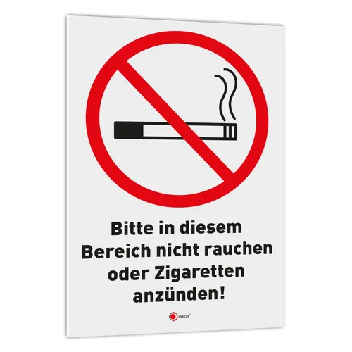 Verbots-Schild Rauchen verboten und Zigarette anzünden I 20 x 30 cm | hin831