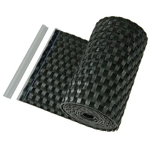 Pe Sichtschutzstreifen Zaunblende Balkonsichtschutz HaGa® schwarz 255cmx19cm