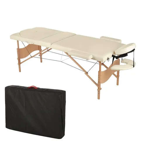 Mucola Massageliege 3 Zonen - Klappbar & Höhenverstellbar - Professionelle Massageliege für Therapeuten: Klappbar, höhenverstellbar und tragbar – ideal für Massagen und Wellness unterwegs. Inklusive Kopfstütze und Tragetasche.