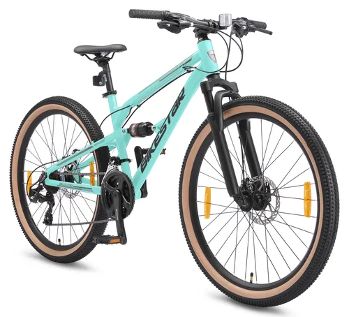BIKESTAR Fully Aluminium Mountainbike in türkis von BIKESTAR