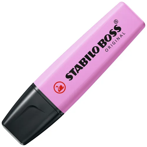 STABILO BOSS ORIGINAL Pastel - Textmarker Einzelstift in frischer Fuchsie, hohe Qualität und 4 Stunden Anti-Dry-Out Schutz für kreatives Journaling