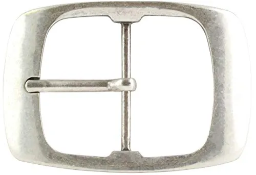 BELTINGER Gürtelschnalle 5,0 cm | Doppel-Schnalle Gürtelschließe 50mm Massiv | Dorn-Schließe | Für Wechselgürtel bis zu 5cm Breite | Altsilber