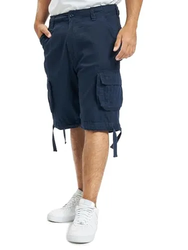 Brandit Herren Urban Legend Shorts Cargos - Navy, 3XL - Herren-Shorts aus weichem, robustem Baumwollstoff mit viel Stauraum. Ideal für Stadt, Urlaub oder Outdoor-Aktivitäten dank praktischer Taschen und verstellbarem Tunnelzug.