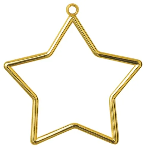 Vervaco Stickrahmen Plastik Klein Stickerei Rahmen GOLDSTERN Kreuzstich Zubehör Rahmen ca. 9 x 7 cm Kunststoff Wanddekoration DIY Stickbilder zum Aufhängen Handwerksmaterial