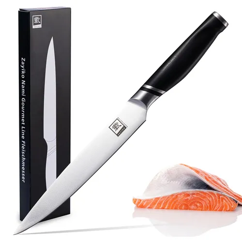 Zayiko Fleischmesser 20,50 cm Klinge I Scharfes Küchenmesser, Profi Kochmesser