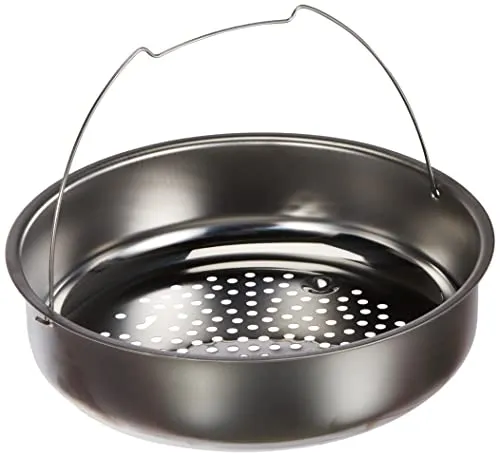 Seb Zubehör für Schnellkochtöpfe - Starrer gelochter Edelstahl-Dämpfkorb 22 cm - Dämpfkorb für 4,5-6L Schnellkochtöpfe, ideal für gesundes Dämpfen von Gemüse und Fisch, aus hochwertigem Edelstahl für Langlebigkeit.