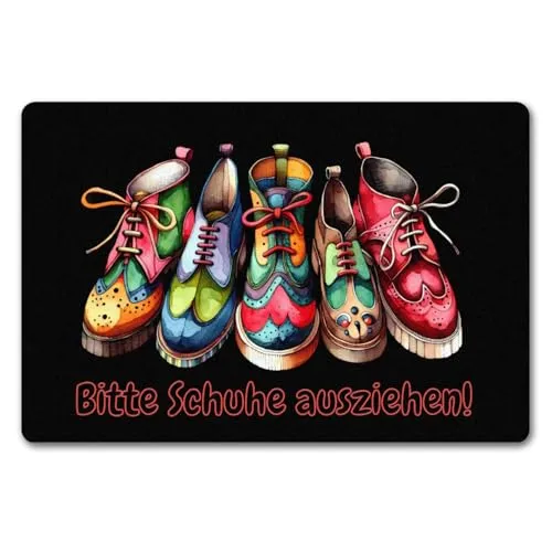speecheese Schuhe ausziehen Fußmatte 40x60 cm – Lustige Willkommensgeste - Entdeckt die Schuhe ausziehen Fußmatte in 40x60 cm! Mit ihrem humorvollen Spruch sorgt sie für gute Laune am Eingang und hält Schmutz draußen. Rutschfeste Gummiunterseite sorgt für Stabilität – ideal für jeden Eingangsbereich!