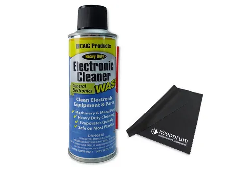 Caig DeoxIT Kontaktreiniger Spray DDW-V611 mit Mikrofasertuch - Spezial-Öle für die perfekte Reinigung elektronischer Geräte, schnell verdunstend und hinterlässt keine Rückstände. Ideal für störungsfreie Verbindungen.