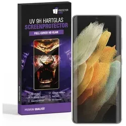 1x UV 9H Panzerhartglas für Samsung Galaxy S21 Ultra FULL CURVED Schutzglas Panzerfolie Displayschutz Schutzfolie Displayglas Echtes Tempered