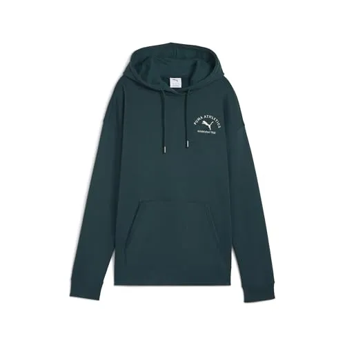 Puma Class Relaxed Hoodie FL - Nachhaltiger Komfort in Grün, Größe XL - Puma Hoodie aus mindestens 50 % recycelten Materialien, ideal für umweltbewusste Fashion-Liebhaber. Entspannte Passform und weiches Fleece für maximalen Tragekomfort.