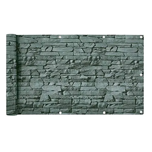 ESTEXO Balkonsichtschutz 6 Meter in grau von ESTEXO