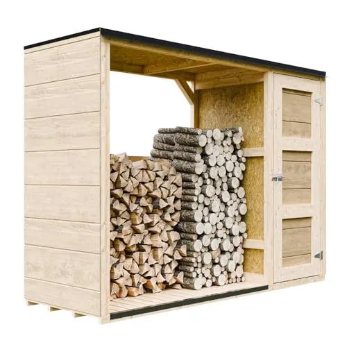 TIMBELA M981 Brennholzlagerschuppen 75 x 217 cm