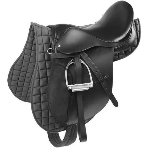 Kerbl Sattelset für Ponys, 16 Zoll, schwarz