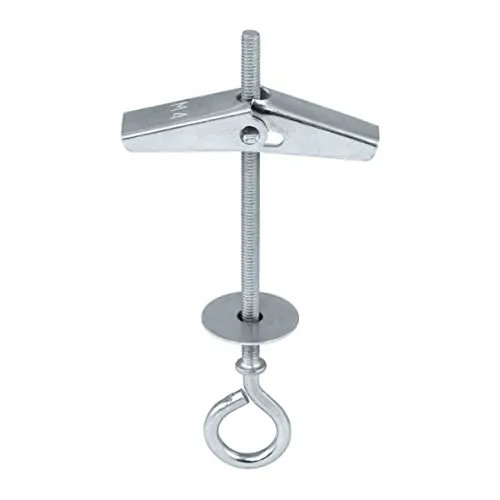 Wkret-Met 10 Stück 4x50 Federklappdübel mit Ösenschraube