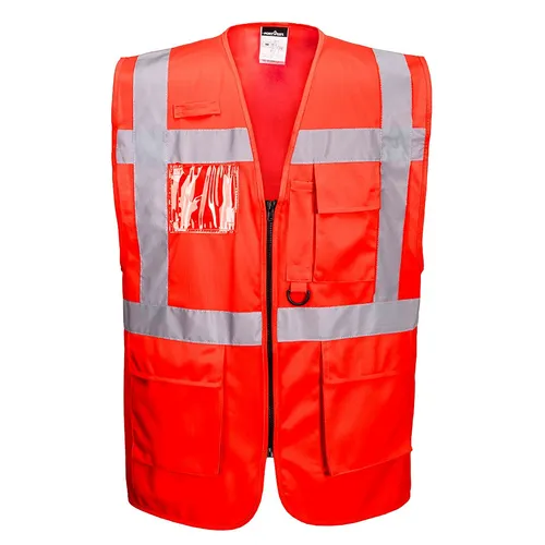 Portwest S476RERS Gr.S Berlin Hi-Vis Exekutiv Weste in rot von Portwest