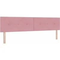 vidaXL Kopfteil Rosa 200 cm aus Kunstleder - Modernes, verstellbares Kopfteil aus Kunstleder und massivem Kiefernholz. Ideal für ein stilvolles Schlafzimmer mit flexibler Anpassung an Bett-Höhen und stabiler Unterstützung.