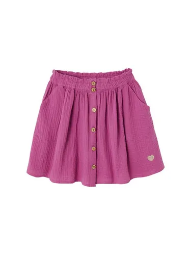vertbaudet Minirock Mädchen Rock, Musselin in lila von vertbaudet