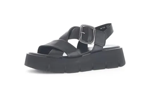 Gabor Damen Pantoletten - Best Fitting Slipper für optimalen Komfort - Slides für Damen mit flachem Absatz und Klettverschluss, ideal für den täglichen Gebrauch und Gartenaktivitäten. Hergestellt aus hochwertigem Textil und Leder für ein angenehmes Tragegefühl.