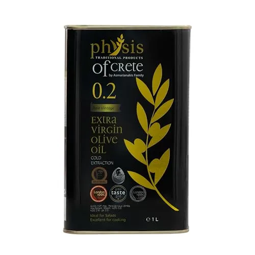 Physis of Crete 0.2 Natives Olivenöl Extra 1L | Kaltgepresst | Griechisches Olivenöl | Extra Vergine | Erste Pressung | Hochwertiges Olivenöl Kreta