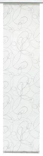 Gardinia Flächenvorhang Curling weiß-grau, 60 x 245 cm - Gardinen & Vorhänge, eleganter Design-Flächenvorhang mit modernem Muster, ideal für stilvolle Raumgestaltungen und Lichtregulierung.